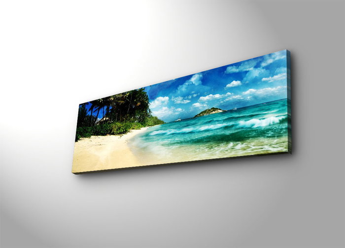 Wallity Lienzo Decorativo Iluminado con LEDs 30x90 cm Multicolor